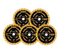 5 x Dewalt DT10624 Circular Saw Blades 165 x 20 x 24T Extreme Framing DCS391