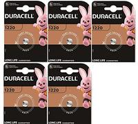 5 x Duracell 1220 (5 Blister Packs of 1 Battery) 5 Batteries (CR1220)
