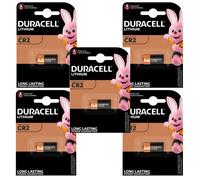 5 x Duracell CR2 Lithium PHOTO Batteries 3V - DLCR2 ELCR2 CR15H270 1CR2 KCR2