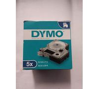 5 X DYMO D1 LABELMAKER TAPE 12mm X 7m RED ON WHITE S0720550