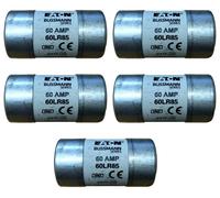 5 x Eaton 60LR85 Bussmann House Service Cut Out Fuses - 60 Amp