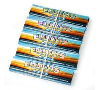Elements Connoisseur King Size Slim Rice Papers with Tips, Rolling Accessories, 32 per Booklet 12 Booklets