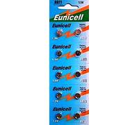 5 x Eunicell AG11 Alkaline button cell batteries - G11 LR58 LR58SW LR721 LR721SW SR721W 361 362 type (5)