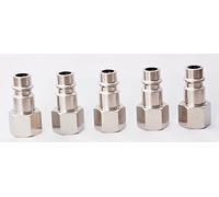 5 x euro hi flo flow air line fitting connector quick release 1/4 bsp female thread