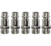 5 x euro hi flo flow air line fitting connector quick release 1/4 bsp male thread