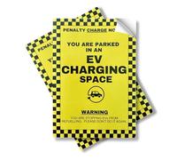 5 X EV Parking Stickers for Charger Blocking ICE Vehicles - A6 Novelty Joke Prank Funny Ticket PCN - Quick Peel - Hard to Remove