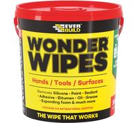 5 X Everbuild Giant Wonder Wipes Multi Purpose Hand Wipes - 300 Tub