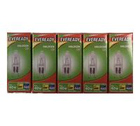 5 X EVEREADY HALOGEN 33W = 40W CAPSULES PUSH FIT LOOP PINS