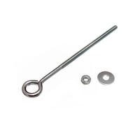 5 x Eye Bolts with Nuts and WASHERS BZP Steel M6 x 150 (6 x 1/4 inch)