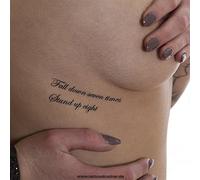 5 x Fall down seven times Stand up eight - Lettering Life Motto Tattoo Black in black (5)