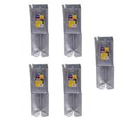 5 x Fence Post Holder 100mm posts Support Concrete In Shoe Anchor Clamp Grip Galvanised for 100mm x 100mm posts (4") Eliza Tinsley Swiftpost, Pack of 5