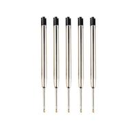 5 x fKiZanthene Black Ink Pen Refills, CiciIng Replaceable Metal Ballpoint Pen Refills for Parker Ballpoint Pens for School and Office Supplies, 1mm Nib
