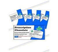 5 x Funny Prescription Chocolate Bar Wrapper - Get Well Soon Gifts, Teacher Gifts, Funny Gifts for Women, Men, Teachers Birthday Present Rude Joke (Chocolate not included)