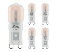 5 x G9 LED Bulbs 3w Equivalent 30w 240v with Frosted Cover Warm White
