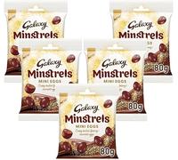 5 x Galaxy Minstrels Milk Chocolate Easter Mini Eggs 80g - For Easter Best gift for Friends & Family