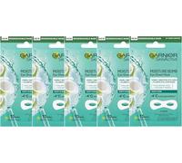 5 X Garnier Skin Active Biodegradable, Vegan Formula Moisture Bomb Eye Sheet Mask for Puffy Eyes