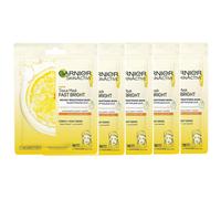 5 X Garnier Skin Active Instant Brightening Face Tissue Mask with Vitamin C 28g