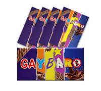 5 x Gaybar - Funny Chocolate Novelty Wrappers Insults Joke Valentines Fathers Mothers Day Birthday Secret Santa Gift Present Rude (Chocolate Bar Not Included)