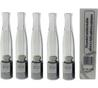 5 x Genuine GS H2S Dual Coil Clearomizers, Individually Boxed, Fitted with a 2.0ohm Dual Coil without nicotine or tobacco
