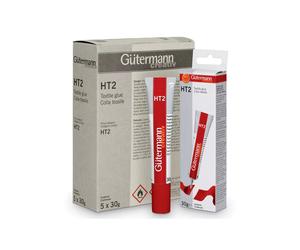 5 x GUTERMANN FABRIC SEWING TEXTILE HT2 GLUE 30G TUBE
