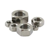 5 x Hexagonal Headed 1/4'' UNC, Imperial Steel Nuts,