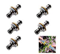 5 x Hozelock 2044 Pro Metal Double Ended Male Garden Hose Pipe End Connector