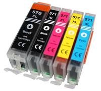 5 x Ink Cartridges for Canon PGI-570 CLI-571 XL Pixma MG5750 MG6850 MG7750 TS50