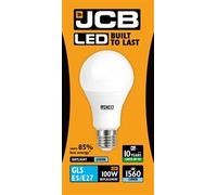 5 x JCB 15 W LED GLS Light Bulb ES / E27 Matte 6500 K Daylight 1560 lm (S10996)
