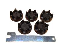 5 x Kitchenaid Blender Rubber Couplers Factory Sealed & A Spindle Tool 9704230