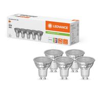 5 X Ledvance LED Glass Reflector PAR16 4,5W=50W GU10 Neutral White 4000K Dimmer [EEK: F]