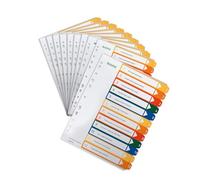 5 X LEITZ Register PC-beschriftbar A4 1-12 transp 1294-00-00