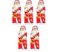5 x Lindt Santa Christmas Milk Chocolate 125g - Ideal Christmas Chocolate Gift For Kids