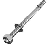 5 x Lumonic Heavy Duty Anchor, M12 x 160 Galvanised, For Use as a Wedge Anchor, Metal Dowels, Bolt Anchor, Flash Dowels, For Various Types of Through Hole Mono
