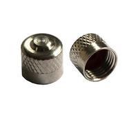 5 x Metal Plated Silver Tyre Valve Dust Caps Car Motorcycle Motorbike Quad Van by AllTrade Direct