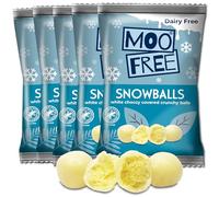 5 x Moo Free Bag of Dairy Free & Vegan White Chocolate Snowballs | Stocking Filler & Present [35g]