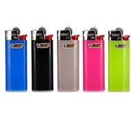 5 x New Mini BIC Lighter Child Resistant Assorted Colours