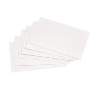 5 X Office Record Cards 6x4in 152x102mm White [Pack 100] Blank + A Free Pen