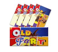 5 x Old Fart Chocolate Bar Wrapper - Get Well Soon Gifts, Teacher Gifts, Funny Gifts for Women, Men, Teachers Birthday Present Rude Joke Secret Santa (Chocolate not included)