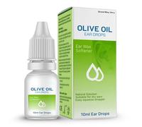 5 x Olive Oil Ear Drops 10ml - Natural Ear Wax Remover Softens & Removes Earwax - Ear Wax Removal Oil for Blocked Ears - Soothing Ear Care Drops for Adults & Children