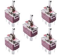 5 x On-On Latching DPDT Toggle Switch 250V AC 15A