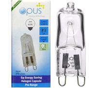 5 x Opus G9 28w = 40w 240v Clear Long Life Eco Halogen Dimmable Light Bulbs