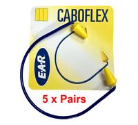 5 x Pairs 3M Ear Caboflex banded Earplugs -21dB Ear Plugs