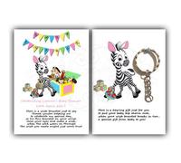 5 x Personalised Baby Shower Wish Bracelets Gifts/Favours On The Reverse Side of Each Bracelet There is A Keyring for You to Put The Charm onto Once The Wish Bracelet Breaks in Two! (Pink)