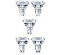 5 x Philips LED Glass 4.6w GU10 50w A+ Spot Light Bulbs Lamp 355lm - Warm White