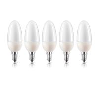 5 x Philips Softone Candle 5W = 20W E14 Energy Saving Lamp Warm White [EEK: G]