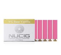 5 x Pink NUCIG 0MG VANILLA Refill cartomiser Filter | ***VG Premium | for e shisha e hookah e cigarette electronic cigarette ego (PINK) | Nicotine Free | Tobacco Free