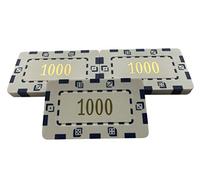 5 x Poker Casino Numbered Plastic Chip Plaques 74 x 44mm 32Grams (1000)