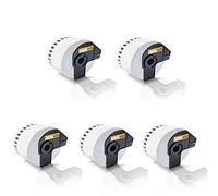5 x Print-Klex Label Rolls Compatible with Brother P-Touch DK-N55224 P-Touch QL 1000 Series P-Touch QL 1050 P-Touch QL 1050 N P-Touch QL 1060 N DKN 55224 DKN55224 54 mm 30.48 m Office Plus Series