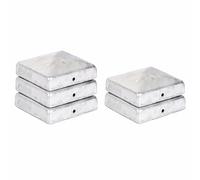5 x Pyramid Post Caps 71 x 71 mm Steel Fire Galvanised