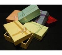 5 x Quality Medium Sized Mixed Pastel Colours with Bow Quality Jewellery Ring Necklace Bracelet Gift Boxes Padded Insert 8cmx5cmx2.8cm - Posted from London